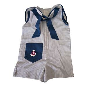 Vintage Lisa Jackson Sailor Romper Jon Jon marked SZ 3T